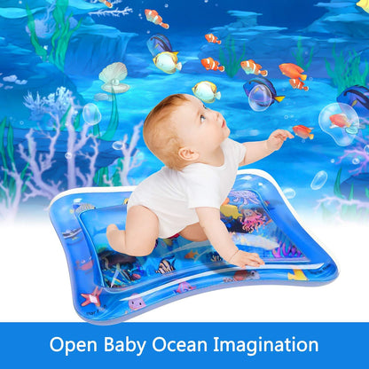 Baby Water Play Mat, features a colorful underwater design with floating foam toys